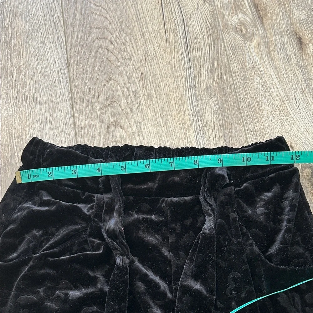 Black Velvet Wide-Leg Pants - Picture 3 of 4